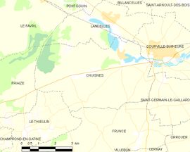 Mapa obce Chuisnes