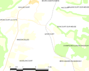 Poziția localității Levécourt