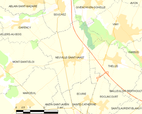 Poziția localității Neuville-Saint-Vaast