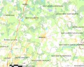 Mapa obce Ambazac
