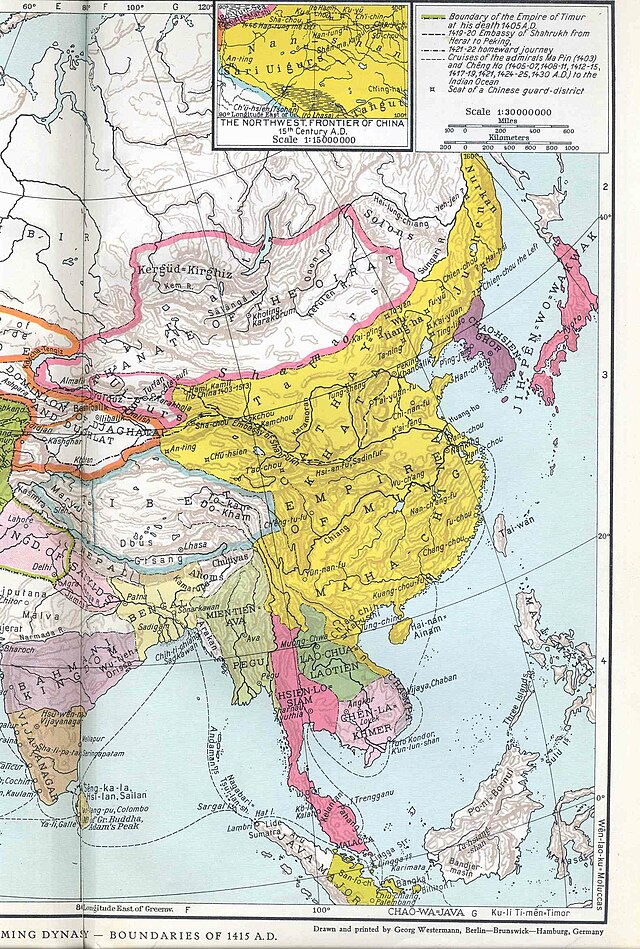Localização de Dinastia Ming
