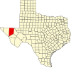 Culberson County map Map of Texas highlighting Culberson County.svg