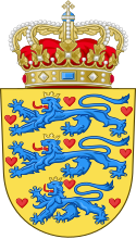 Coat of arms of Denmark.