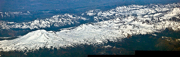 vista aerea della catena Nevados de Chillàn