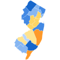 1852 United States Presidential Election in New Jersey by County