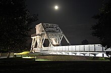 Original der Pegasusbrücke bei Nacht
