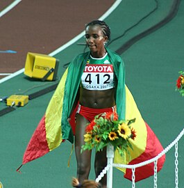 A etíope Tirunesh Dibaba, bicampeã mundial dos 10000 metros em Osaka.