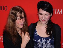 Smith (left) and her daughter Jesse Smith at the Time 100 gala in 2011 Patti Smith daughter Jesse Smith 2011 Shankbone.JPG