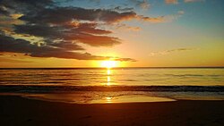 El Maní Beach at sunset