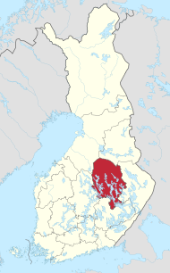 Pozicija Sjeverne Savonije na karti Finske