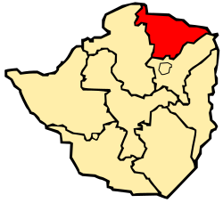 Mashonaland Centrals läge i Zimbabwe