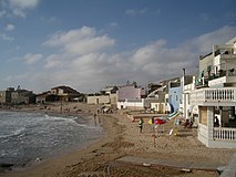 The seafront promenade with Montalbano's fictional house