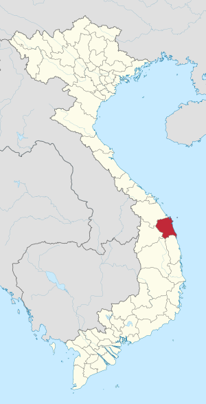 Karte von Vietnam mit der Provinz Quảng Ngãi hervorgehoben