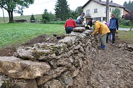 Restauration de murs.