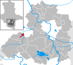 Location within the Saalekreis Dstrict
