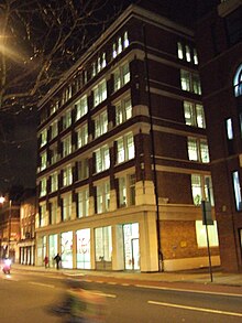 The Shelter headquarters in Old Street, London Shelter 88 Old Street at night 1.jpg