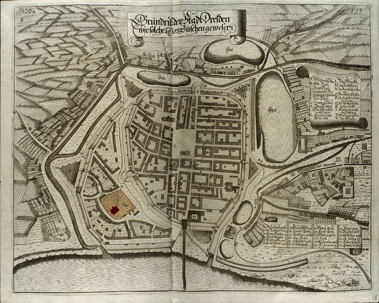 Dresden 1529 (aus der Sicht Anton Wecks in den 1670er Jahren [oder etwas früher]), Münzgasse = Große Fischergasse = 22.