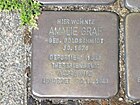 der Stolperstein für Amalie Graf