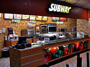 A SUBWAY restaurant in Dawson, Texas.