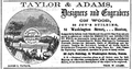 Ad for Taylor & Adams, 1861