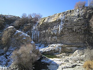 Tortum-Wasserfall im Februar