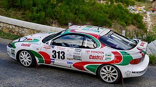 Toyota Celica GT4 Turbo en couleurs d'époque.