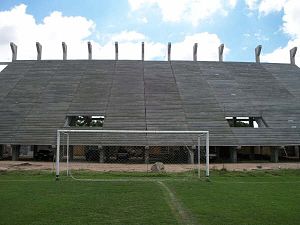 Stadion während der Umbauphase (2009)