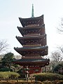 Image 10The five-story pagoda of Kan'ei-ji, which was constructed during the reign of Tokugawa Hidetada and required the building of the Kimon (Devil's Gate) (from History of Tokyo)