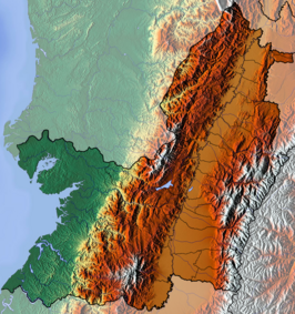 Kaart van Valle del Cauca