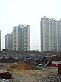 Western portion of the Old City being rebuilt with highrise buildings.