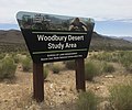 Woodbury desert study area sign