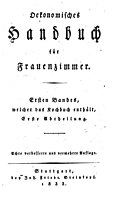 Kochbuch von Friederike Luise Löffler, 1833.