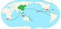 十九世纪汉人移民全球路线图（玖巧仔，改），zh:user:Jason22原作：File:十九世纪华人移民全球路线图.png