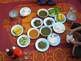 A family breakfast in the Isan region of Thailand A traditional family breakfast in the Isan, Thailand.JPG