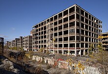 The former Packard Automotive Plant, closed since 1958 Abandoned Packard Automobile Factory Detroit 200.jpg