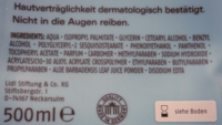 INCI-konforme Angabe der Inhaltsstoffe einer After-Sun-Lotion (2)