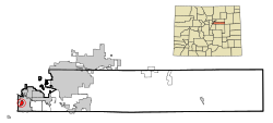 Location in Arapahoe County and the کلرادو