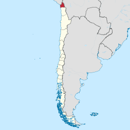 Regione di Arica e Parinacota – Localizzazione