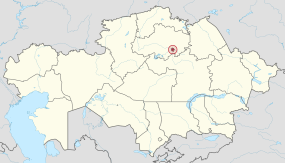 Localisation de Astana au Kazakhstan