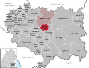 Poziția localității Bergatreute