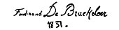 signature de Ferdinand de Braekeleer