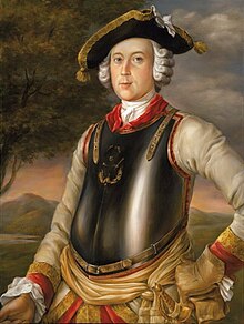 Baron Hieronymus von Munchhausen (1720-1797), on the basis of which Rudolf Erich Raspe wrote the tales of Baron Munchausen. Bruckner - Munchhausen.jpg