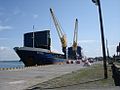 Potosi Merchant vessel unloading fertilizers at the Tumaco port.