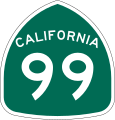 Two-digit state route shield, California
