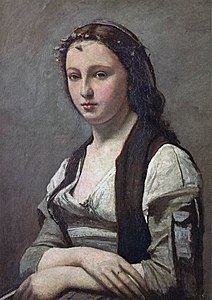 Camille Corot, La Femme à la perle, vers 1868-1870, Paris, Musée du Louvre.