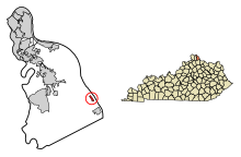 Campbell County Kentucky Incorporated and Unincorporated areas California Highlighted 2111872.svg