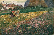 花盛りの草原の少女 (1909) オーストリア・ギャラリー