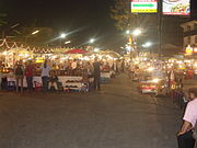 An open square section of the night bazaar