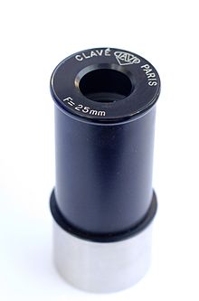 The Plossl, an eyepiece with a large apparent field of view Clave 25mm eyepiece.jpg