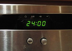 Clock showing 24 00. 
 JPG